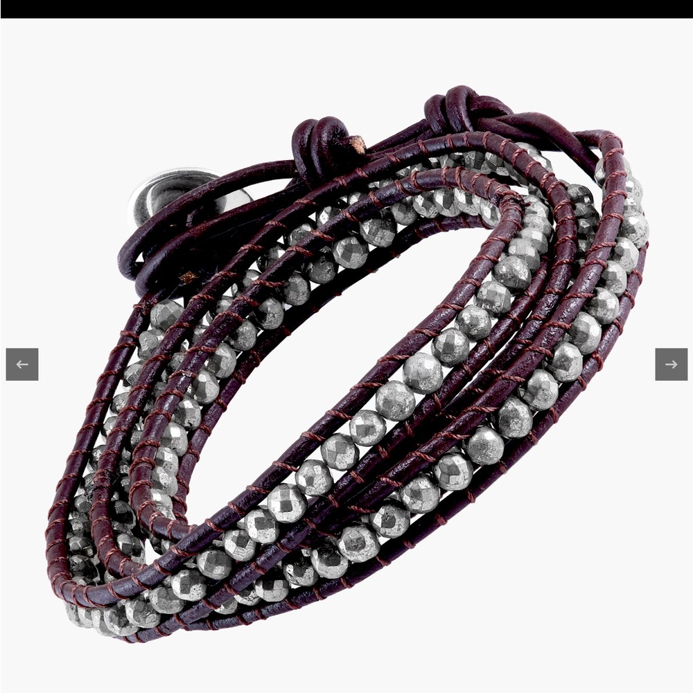 Silpada New Layered with ease wrap bracelet, pyrite.